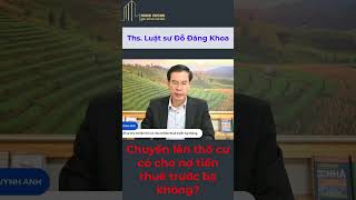 Chuyển lên thổ cư có cho nợ tiền thuế trước bạ không? #dodangkhoa #tuvanphapluat #datdai