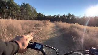 Ebike evening ride with drone shot