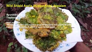 Let's make Koppa Kola (Wild Shield Aralia Leaves) Appalam | Food Cooking in Village