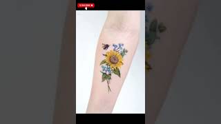 small flower tattoo design ideas #shortvideo #viral #shortfeed #shorts