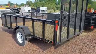 GF6.5x12ESSS - 6.5' x 12' Utility / Landscape Trailer w/ 24" Wire Mesh Sides