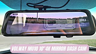 Volway MU10 10" 4K Mirror Dash Cam w/t Voice Control Review & Instructions Manual