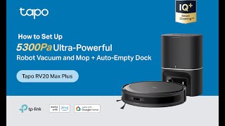 How to Set Up Tapo 5300Pa Suction MagSlim™ LiDAR Navigation Robot Vacuum & Mop: Tapo RV20 Max Plus