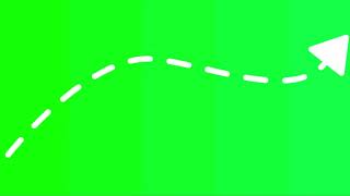 Arrow white dotted curved snake like green screen moving animated Arrow for video editing