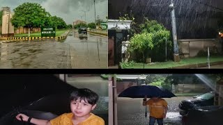 Puri raat hoi tufani barish || karachi weather #rain #rainynight #malircantt #askari5 #barish