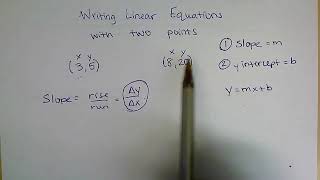 Writing Linear Equations with Two Points (Example 2)