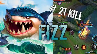 Fizz 21 Kills Baron Lane | Gameplay Build Runes - League of Legends: Wild Rift