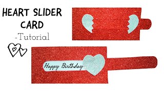 How to make Heart Slider Card | Love Slider Card Tutorial | Gift Card Making Idea | Almin Creatives