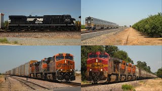 More Central Valley Trains: NS Power and BNSF Warbonnet Leader