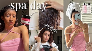 spa day real em casa!! || banho premium, descolorindo pelos, cabelo, unhas🎀🎀