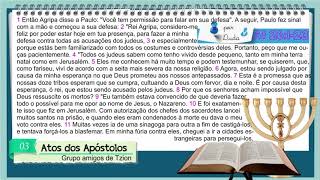 Atos Capítulo 26 - Grupo Amigos de Tzion