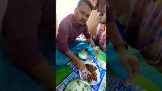 eating water rice onion fish fry 😋|| homemade ||indianfood || #shorts #indianfood