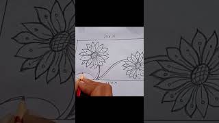 Easy Sunflower Drawing #trending #shorts #youtubeshorts