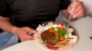 ASMR | Paprika Beef Hamburger | Boiled Mixed Veg | Savoy Baked Biscuits [No Talking, No Music]