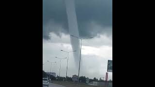 A waterspout has formed close to Cyprus