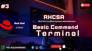 #3 RHCSA || Red hat Linux || Basic Command And File System || In Red hat Linux| In Hindi