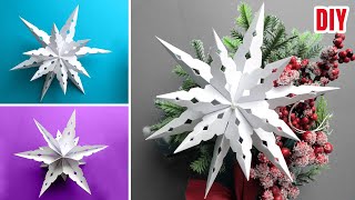 How to make Paper Snowflake | Christmas Snowflake ❄️ | Christmas Paper Crafts ☃️🎄🎅