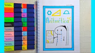 PORTADA DE ARITMÉTICA 😊 PASO A PASO ✨️/ MAURICIO DIBUJOS 🤩