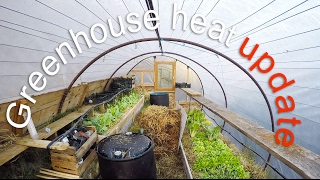 Passively Heating A Greenhouse - Compost And Thermal Mass - UPDATE