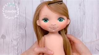 How to sew doll hair /40cm doll_s_body_06