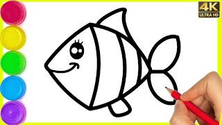 Fish Drawing || How to draw fish drawing || Fish Drawing easy step by step drawing for beginners.