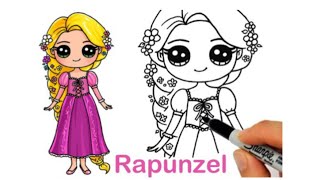 How to Draw Princess Rapunzel | Disney Tangled