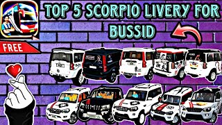 Top 5 Scorpio Modified livery for bus simulator Indonesia || Scorpio livery for bussid