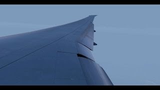 PMDG 777-200LR Landing at Nice Cote d'Azur (Realistic Landing/Wingview)