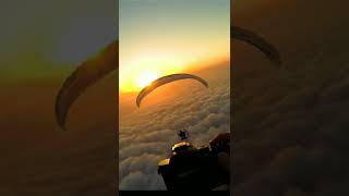 Sunset Flight Above The Clouds! #paramotor