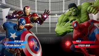 Iron Man & Captain America vs. Hulk & Spiderman Fight - Marvel vs Capcom Infinite PS4 Gameplay