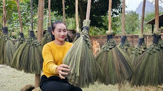 How to make a broom - Harvest banana, scallion, green vegetable, cabbage goes to the market sell