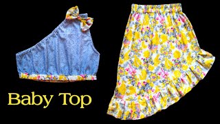 Stylish Baby Top Cutting And Stitching - Beautiful Baby Top Design (3-4 Years Old Girl)