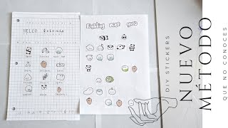 DIY STICKERS: TE SORPRENDERÁ ESTE NUEVO MÉTODO *FUNCIONAAA*🍃 (sin imprimir)