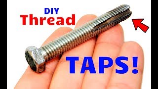 How to Make a Wood Thread Tap WITHOUT an Angle Grinder! (Drill Powered)