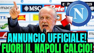 ANNUNCIO UFFICIALE! NON GIOCARE PIÙ NEL NAPOLI! DE LAURENTIS CONFERMA!