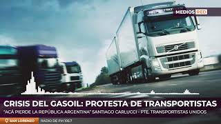 CRISIS DEL GASOIL: Protesta de transportistas