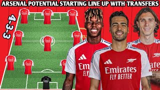 🚨 ARSENAL POTENTIAL STARTING LINE UP WITH CONFIRMED TRANSFERS & RUMOURS 2024✅