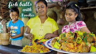 fish balls recipe ! fishballs noodles made with tomato sauce. !  .village kitchen recipe