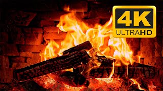 Relaxing Fireplace Screensaver 4K on TV🔥Cozy Christmas Fireplace with Crackling Fireplace 3 Hours