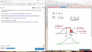 Reading z values