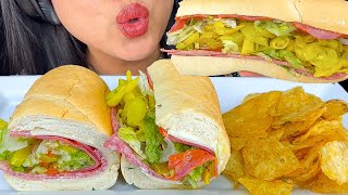 ASMR BASIC BORING SANDWICH , CHIPS & BOBA TEA MUKBANG