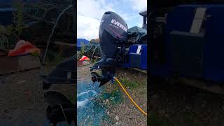 De-salt your outboard motor Evinrude E-tec 75hp