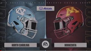 North Carolina (0-0) vs. Minnesota (0-0) | NCAA 25 Simulation WEEK 1