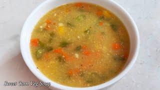 SWEET CORN VEG SOUP RECIPE | HOW TO MAKE SWEET CORN SOUP AT HOME | VEG SOUP RECIPE | TASTE BURST