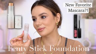 FENTY EAZY DROP TINT STICK FOUNDATION + BENEFIT MASCARA || Full Day Wear Test with Check Ins