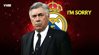 Carlo Ancelotti apologises to Real Madrid fans after an embarrassing loss to Girona. 😔