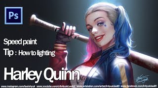 Speed paint: How to lighting (feat.Harley Quinn) By.InHyuk Lee 이인혁