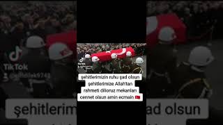 🇹🇷şehitlerimizin ruhu şad olsun şehitlerimize Allah'tan rahmeti dilioruz mekanları cennet olsun amin