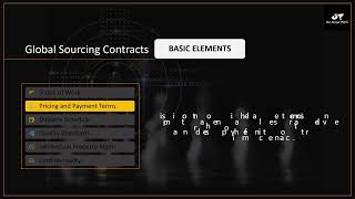 12. Competitive Intelligence - Basic elements of Global sourcing Contracts