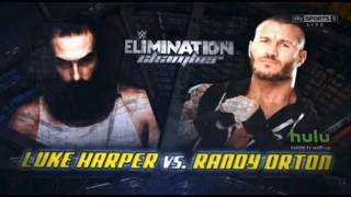 WWE Elimination Chamber 2017 Randy Orton vs Luke Harper Official Match Card